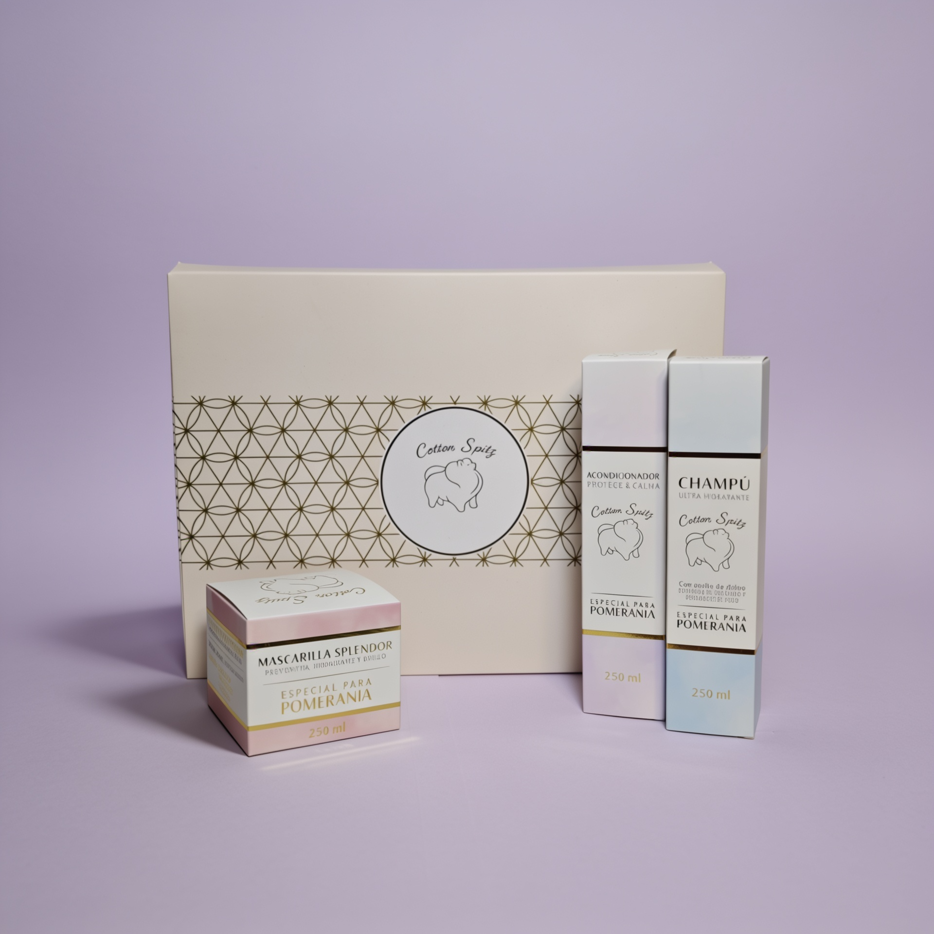 PACK BELLEZA PARA POMERANIA – HIDRATACIÓN, BRILLO Y CUIDADO DEL MANTO – Cotton Spitz para dejar el pelo con volumen natural